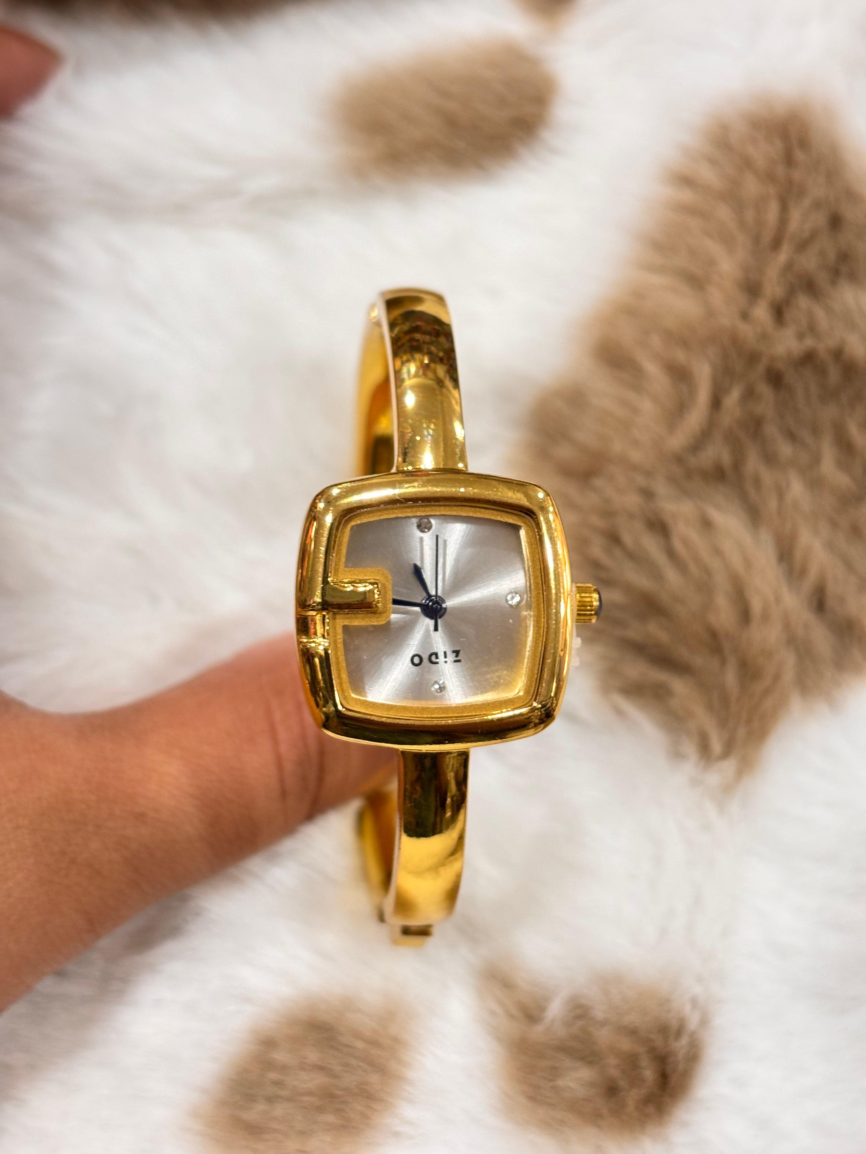 Vintage square Gold Plated Watch - Anti Tarnish - Image 1