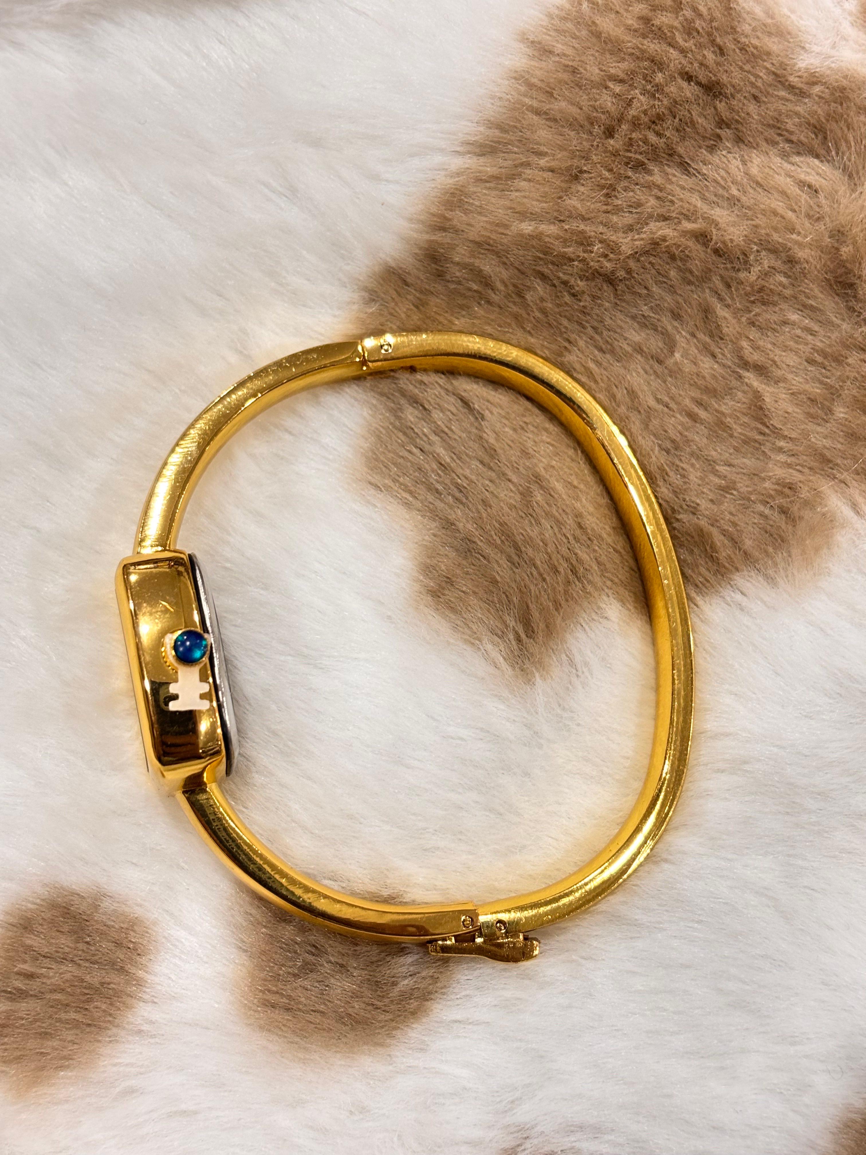 Vintage square Gold Plated Watch - Anti Tarnish - Thumbnail 2