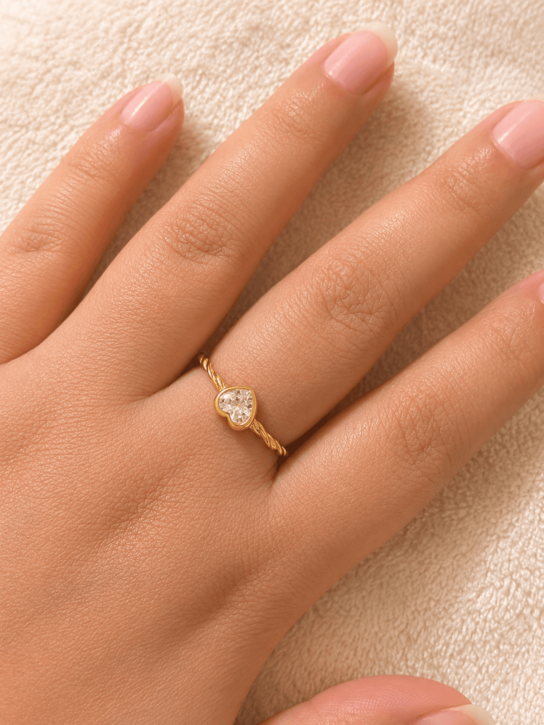 Heart Solitaire Ring - Image 1